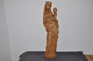 Madonna mit Kind Holzschnitzerei aus Südtirol/Grödnertal aus den 1980er Jahren - Bild 1 von 3