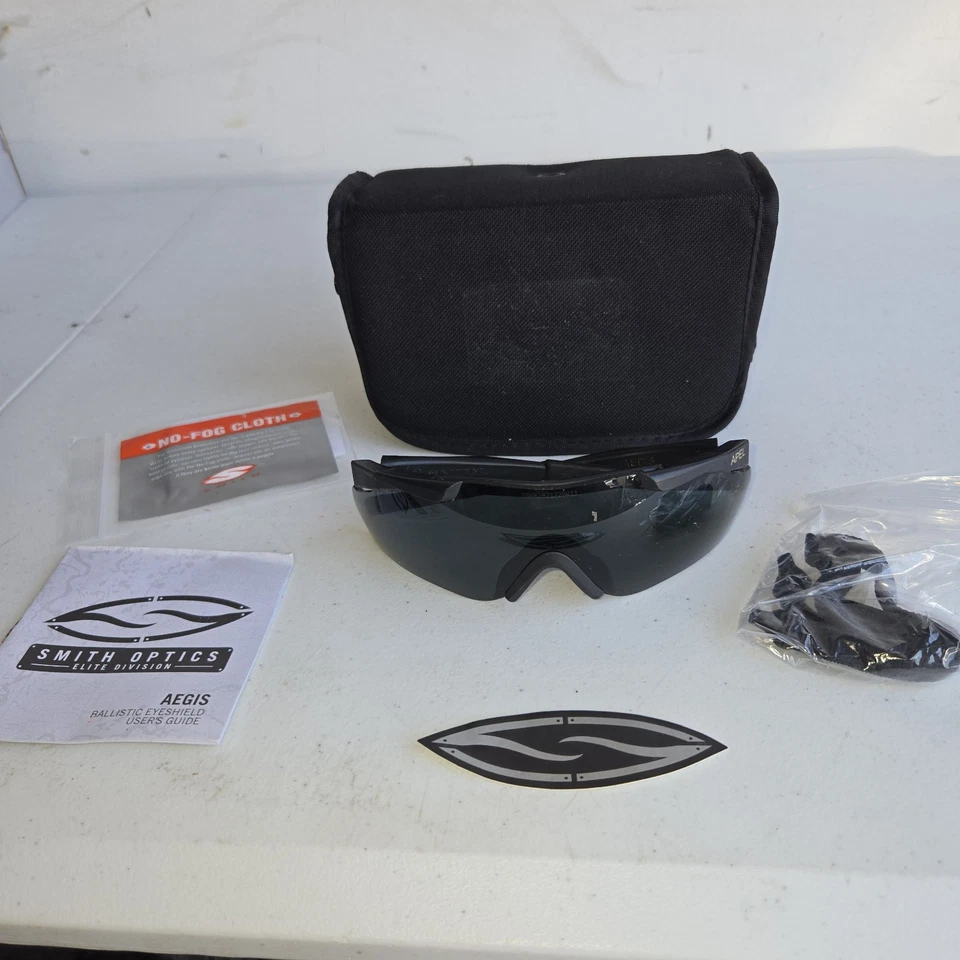 SMITH Optics Aegis APEL Ballistic Glasses Shield Tinted Lenes Black Frame - Image 1 of 4