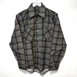 Vintage Gantry Flannel Button Down Shirt Plaid Multicolor Long Sleeve 90s Mens M - Picture 1 of 6