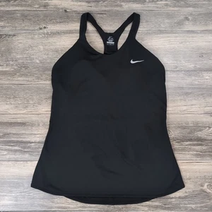 Sujetador deportivo acolchado sin mangas Nike Swoosh para mujer talla grande negro 596655-010 - Imagen 1 de 13