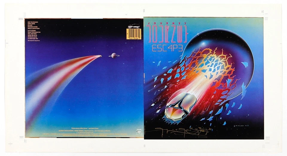 Impresión de prueba de arte de portada de álbum "Escape" firmada por Stanley Mouse Foto 1 de 1