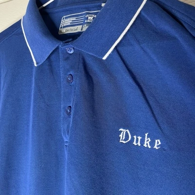 Polo de golf Duke University Blue Devils para hombre cortador grande y Buck NCAA Foto 1 de 4