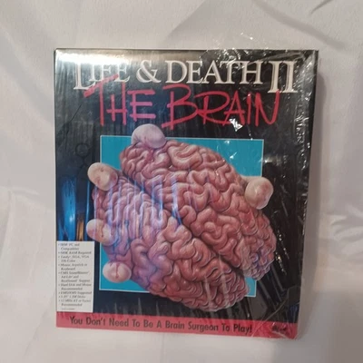 Life & Death II - The Brain PC Game Big Box  5.25" Disks Vintage Computer Game - Image 1 of 4