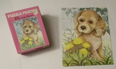 Rompecabezas Rainbow Works Friends Vintage perro 10x13" 25 piezas 1981 Foto 1 de 4