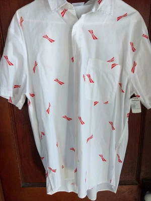 Budweiser Short Sleeve Button Down Shirt Size L. New With Tags. - Image 1 of 4
