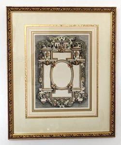 16th Century Renaissance Architectural Design Coloured Etching Wendel Dietterlin - Picture 1 of 11