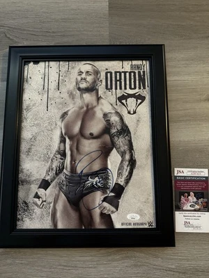 Foto Autografiada Enmarcada 11x14 Randy Orton Evento en Vivo WWE JSA Autenticada Foto 1 de 2