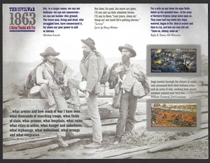 US 4788b CIVIL WAR SEQUICENTENIAL IMPERF PANE OF 12 FROM PRESS SHEET MNH VF-XF - Picture 1 of 2