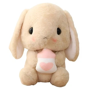 Soft Toy - Sitting Lop Eared Rabbit, Easter White Rabbit Stuffed Bunny Animal... - Picture 1 of 9