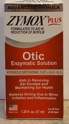 Otic Plus Enzymatic Solution Dogs &Cats 1% Hydrocortisone Ear Itch Relief 1.25oz - Image 1 of 2