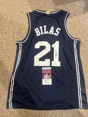 DUKE BLUE DEVILS- JAY BILAS SIGNED AUTOGRAPH JERSEY JSA COA BROTHERHOOD  - Image 1 of 4