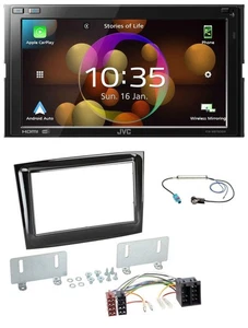 JVC DAB MP3 2DIN Bluetooth USB Autoradio für Fiat Doblo ab 15 piano schwarz - Bild 1 von 10