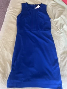Banana Republic Women's Blue Sleeveless Dress, Size 8, Zip Closure - Picture 1 of 4
