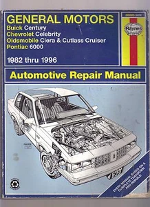 General Motors USED Auto Repair Manual 1982-1996 Century Celebrity Ciera 6000 - Picture 1 of 5