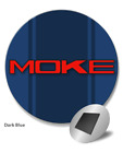 Mini Moke Emblem Aluminum Round Fridge Magnet - 14 Colors