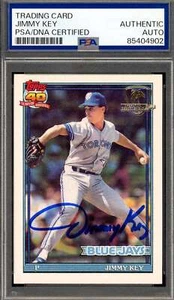 Jimmy Key PSA DNA Signed 1991 Topps Desert Shield Autograph - Picture 1 of 1