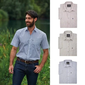 Mens Champion Short Sleeve Tattersall Shirt | Yarn Dyed Countrywear Check-shirt - Picture 1 of 10