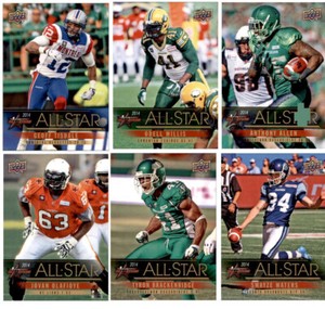 2014 Upper Deck CFL CFLPA Football All Star cards #1-30 U-Pick From List