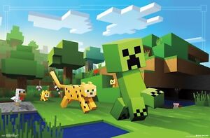MINECRAFT - OCELOT CHASE - VIDEO GAME POSTER - 22x34 - 15038