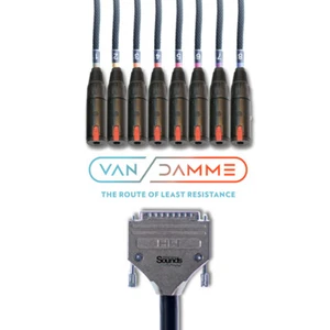 D-Sub Loom DB25 to Female TRS Neutrik NJ3FC6  Multicore | 8 Way - 1 M Van Damme  - Picture 1 of 8