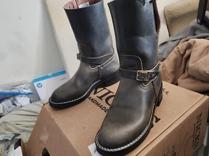 Nicks Boots 10in Engineer Pullman HNW 8.5E Slate W&C - Picture 1 of 24