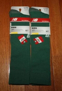2x KIDS New Balance Sport Stability Fit Support Over Calf Socks DARK GREEN *7R - Picture 1 of 5