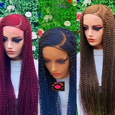 PELUCA TRENZADA SANDÍA. Dorado Azul Borgoña 40" Foto 1 de 4