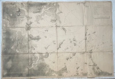 Antigua LITOGRAFÍA 1870 Des Barres 'BOSTON HARBOR' Guerra Revolucionaria Mapa Meisel Foto 1 de 4