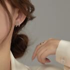Opening Earrings Square Earring Geometric Rectangle Hoops Button Ear  Women