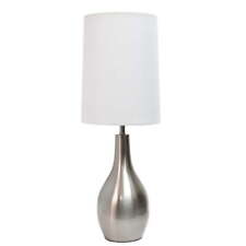 1 Light Tear Drop Table Lamp Brushed Nickel