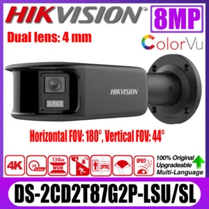 Hikvision 8MP Panoramic ColorVu DS-2CD2T87G2P-LSU/SL IP Camera 180° Dual lens - Picture 1 of 17