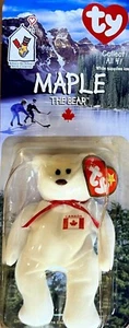 TY Beanie Baby MAPLE Bear w Ronald McDonald House Charities Rare Retired NIB NWT - Picture 1 of 7