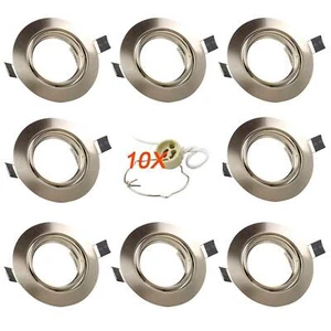 10xEinbaustrahler Einbauleuchte Bad Einbaurahmen LED GU10 MR16 Einbau Deckenspot - Bild 1 von 12