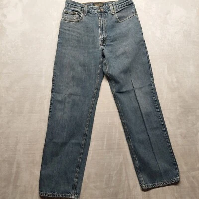 Pantalones de mezclilla azules Axist para hombre 33x32 calce relajado pierna recta 100 % algodón Foto 1 de 4