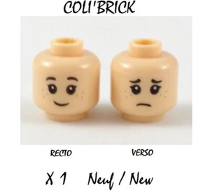 Lego 3626cpb2104 - 1x Tête Visage Minifig Head Dual Sided - Neuf - Imagen 1 de 1