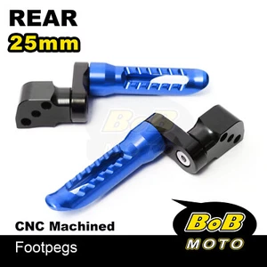 Billet BOB Rear Foot Pegs 2.5cm Adjustable For Yamaha MT-09 Tracer 15-20 - Picture 1 of 15