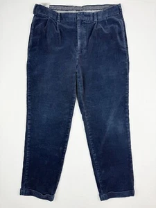 Pantalón ancho de pana Brooks Brothers Elliot talla 36x32 para hombre azul marino * faltan botones - Imagen 1 de 9