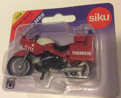 Siku Feuerwehr-Motoradd Fire Fighter’s Motorcycle Super Serie #1314 New Sealed - Image 1 of 4