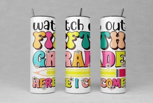 Vaso de acero inoxidable Watch Out quinto grado 20 oz - Imagen 1 de 1
