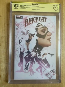 BLACK CAT #1 CBCS 9.2! ADAM HUGHES VARIANT COVER/ SIGNATURE! - Picture 1 of 6