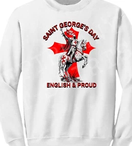 Sweatshirt Herren St Georges Day T-Shirt Geschenk Saint George Englisch England D2 - Bild 1 von 2