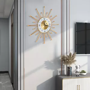Reloj de Pared 19.6*7.87 Pulgadas para Decoración de Salón, Reloj de Pared Sol Decorativo - Imagen 1 de 15