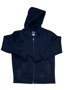 Tek Gear Ultra Soft Fleece Full Zip Boys Size M Black Pockets Hood Long Sleeves - Picture 1 of 8