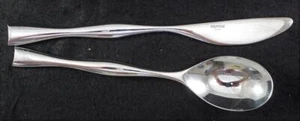Nambe Butterfly Group of 1 Modern Solid Knife and 1 Place Spoon Stainless Steel - Picture 1 of 8