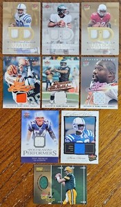 (9) 2000s FLEER ULTRA HOF/STAR GU JERSEY PATCH MCNABB, SAPP, FAVRE EXNMMT *YCC*