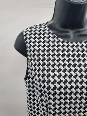 Vestido para mujer Chaps sin mangas negro blanco swing talla 6 nuevo con etiquetas Foto 1 de 4