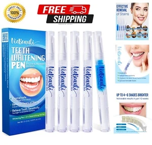 5 X Teeth Whitening Gel Pen Extra Strong White Hygiene Tooth Stain Removal - Picture 1 of 6
