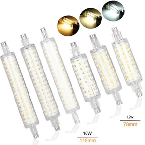 LED R7S Flood Light Bulbs 78mm 118mm 12W 16W  2835 SMD Replacement Halogen Lamps - Picture 1 of 13