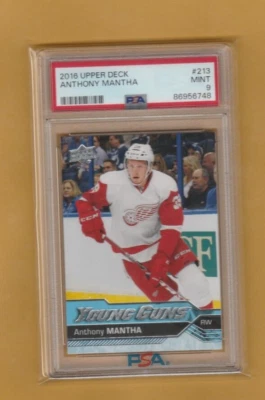 2016-17 UD YOUNG GUNS #213 ANTHONY MANTHA PSA 9 - Image 1 of 2