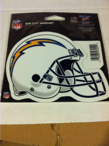 San Diego Chargers Helmet Die Cut Magnet Cover